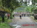 50 Police with rifles and batons blocked remedy yapen1