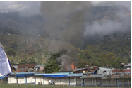 Incident Location next to the airstrip of Tolikara from distance (photo: JPIC/WPM)